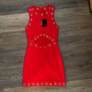 NBD red cut out dress   NWT